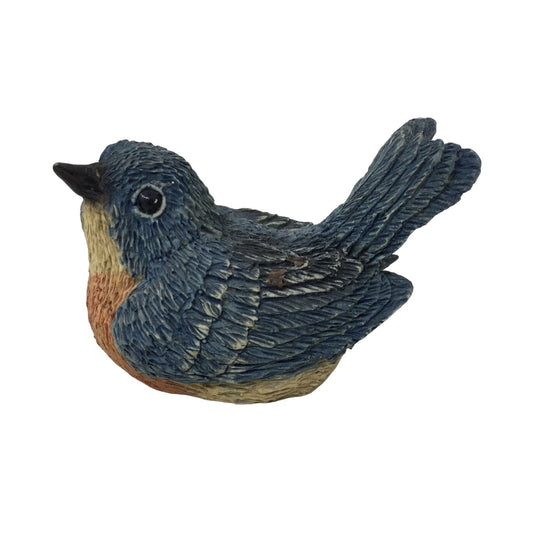 1988 Backyard Birds - Small Realistic Blue Bird With Orange and Yellow Belly