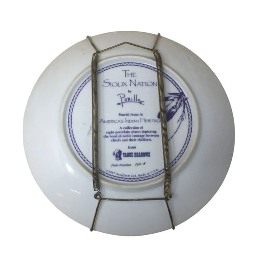 The Sioux Nation by Perilloe 1987 Vintage Collectible Plate - 4th issue in America's Indian heritage A+ Stuff A+ Stuff