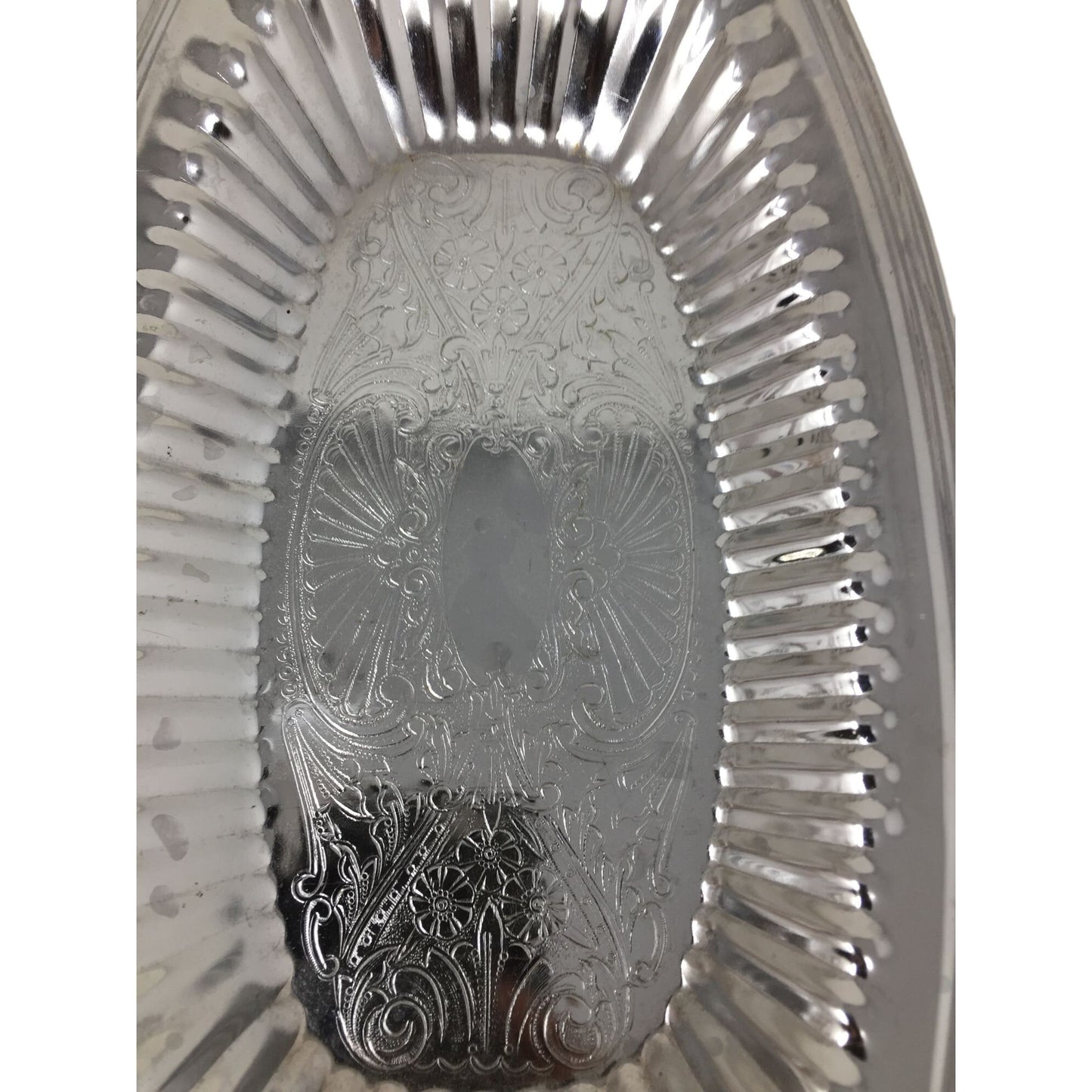 Hellerware Masterpieces of Elegance in Chromium Silver Bread Tray