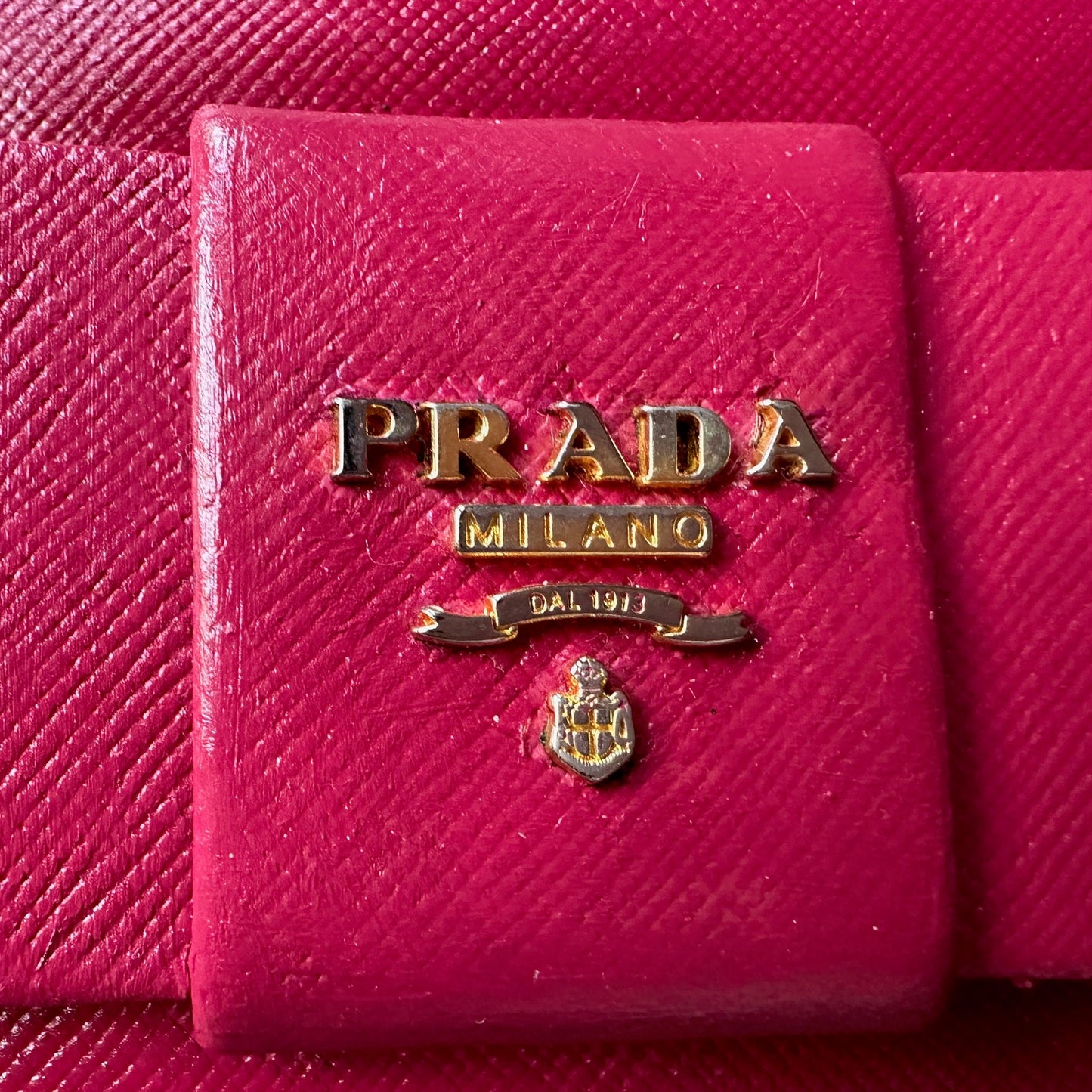 PRADA Milano Fiocco Ribbon Saffiano Leather Long Wallet
