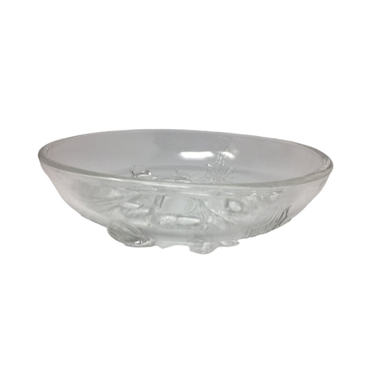 Vintage Small Clear Federal Glass Decorative Bowl- 6 inches wide & 1.5 inches tall