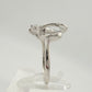 Beautiful Heart Shaped Diamond Accent Ring Sterling Silver Size 5.25