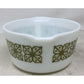 Vintage White/Green Pyrex Casserole Dish