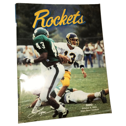 Toledo Ohio Rockets Glass Bowl Stadium Vintage October 5, 1991 Football Program