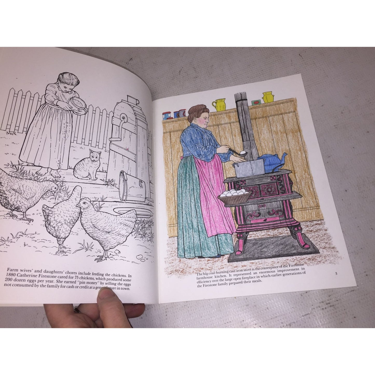 1990 Old-Fashioned Farm Life Coloring Book by Dover Coloring Book