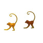 2 Orange Plastic Miniature Monkey Figurines with Curled tails - A+ Stuff - Figurines - A+ Stuff