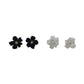2 Pairs of Women's Flower Earrings (1 black and 1 white pair) - A+ Stuff - Earrings - A+ Stuff