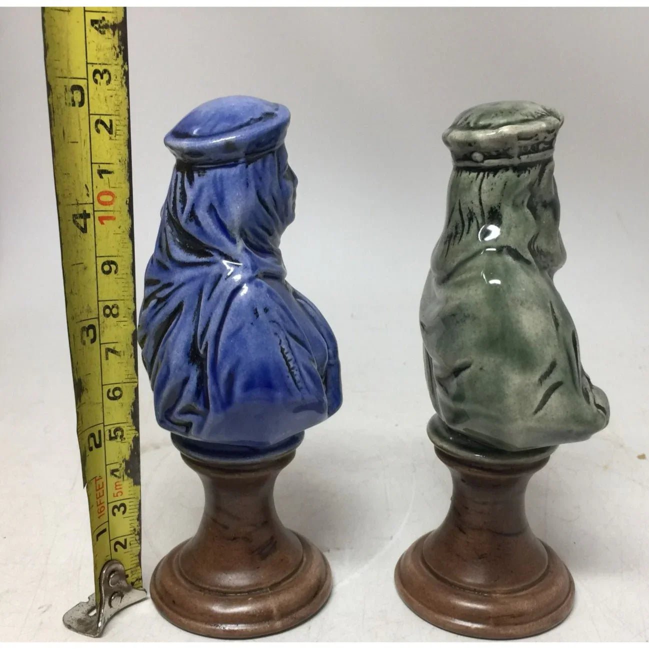 2 Vintage Ceramic Hand Painted Chess Piece Figurines (King and Queen) - A+ Stuff - Figurines - A+ Stuff