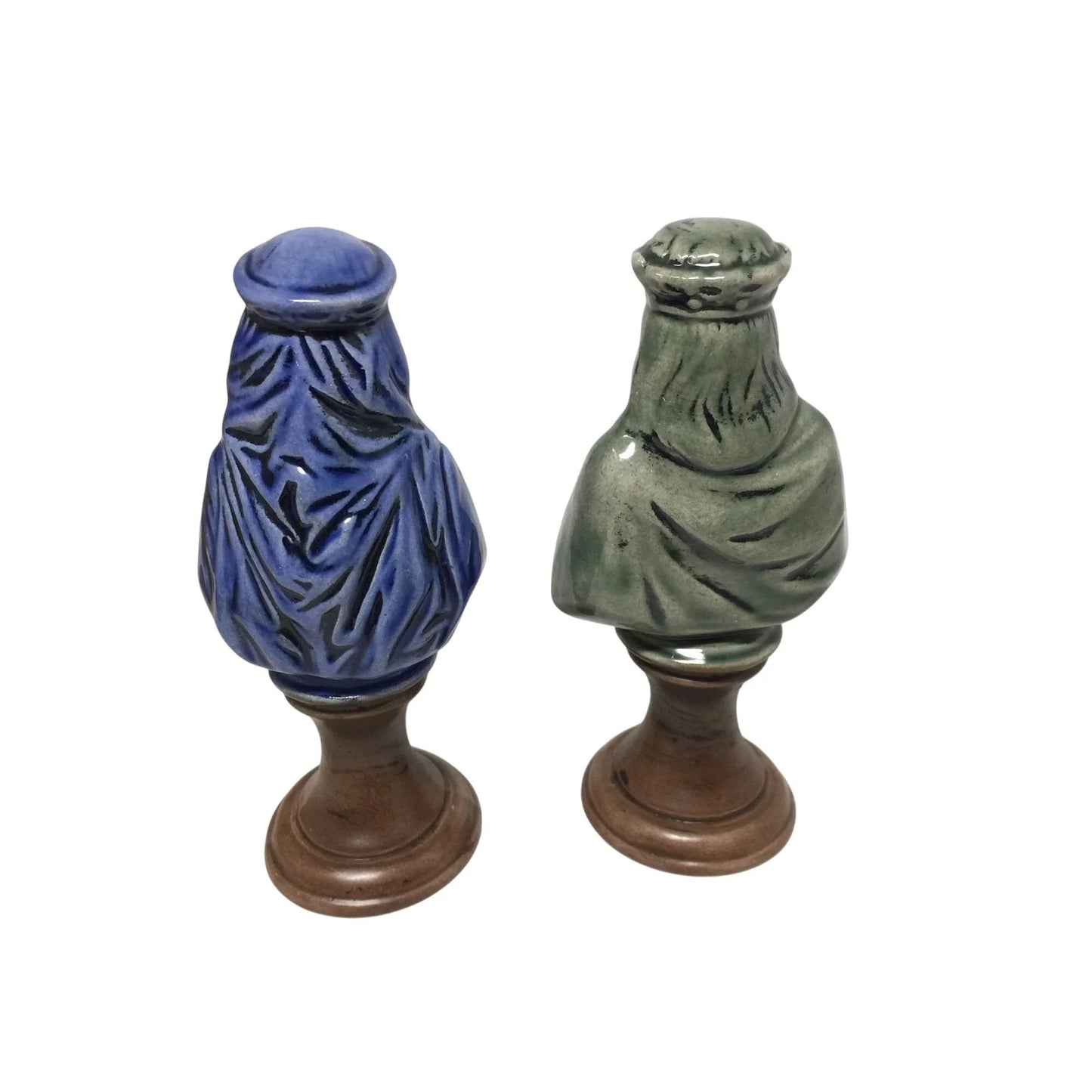 2 Vintage Ceramic Hand Painted Chess Piece Figurines (King and Queen) - A+ Stuff - Figurines - A+ Stuff