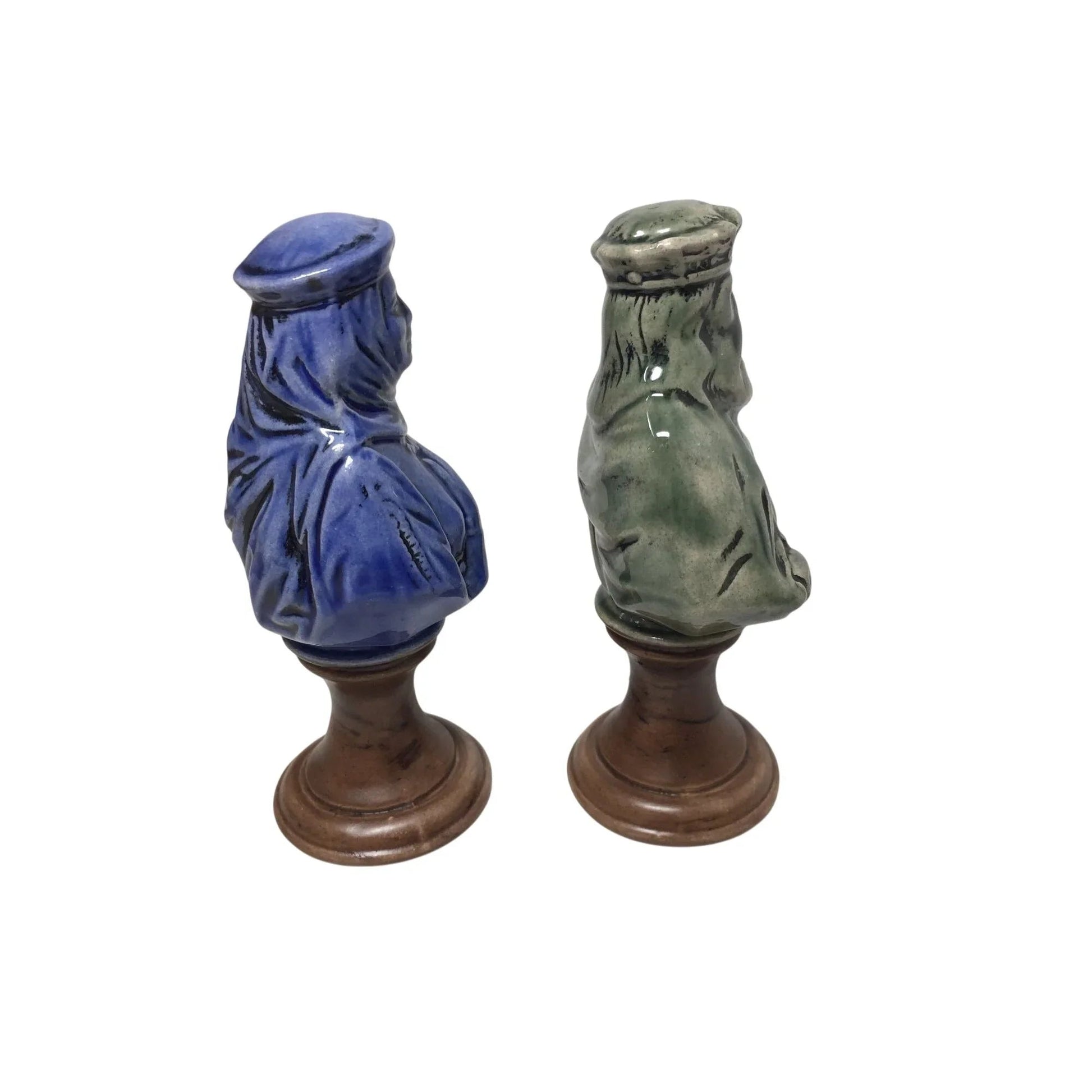 2 Vintage Ceramic Hand Painted Chess Piece Figurines (King and Queen) - A+ Stuff - Figurines - A+ Stuff