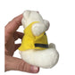 2006 Build A Bear Miniature White Cuddly Teddy Bear Wearing Yellow/Black Tee Shirt - build a bear - Plush Toys / Stuffed Animals - A+ Stuff