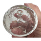 Crystal Glass Handled Bell with the word "Mother" and Pink flowers painted on it