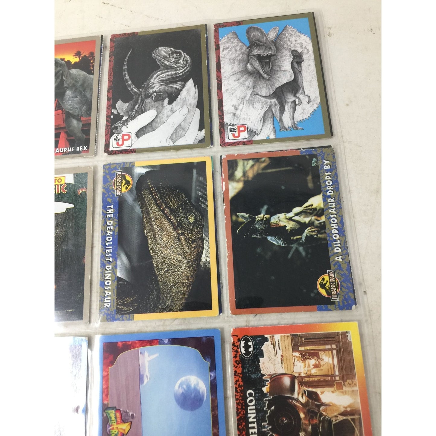 Jurassic Park Collectible Trading Cards (9 cards)