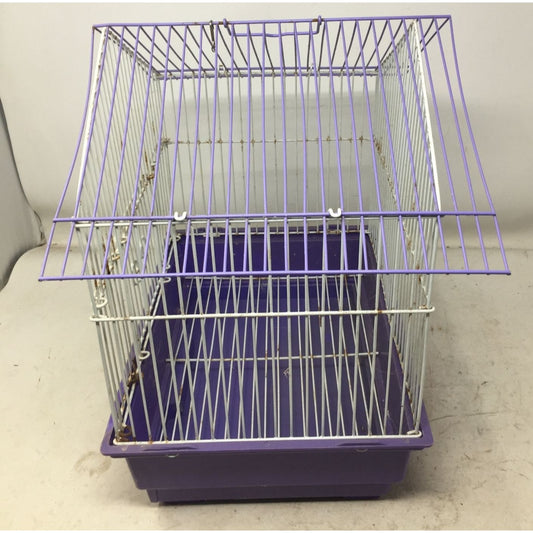 Blue Ribbon Purple and White Metal bird Cage (13.5" Tall, 14" Wide)