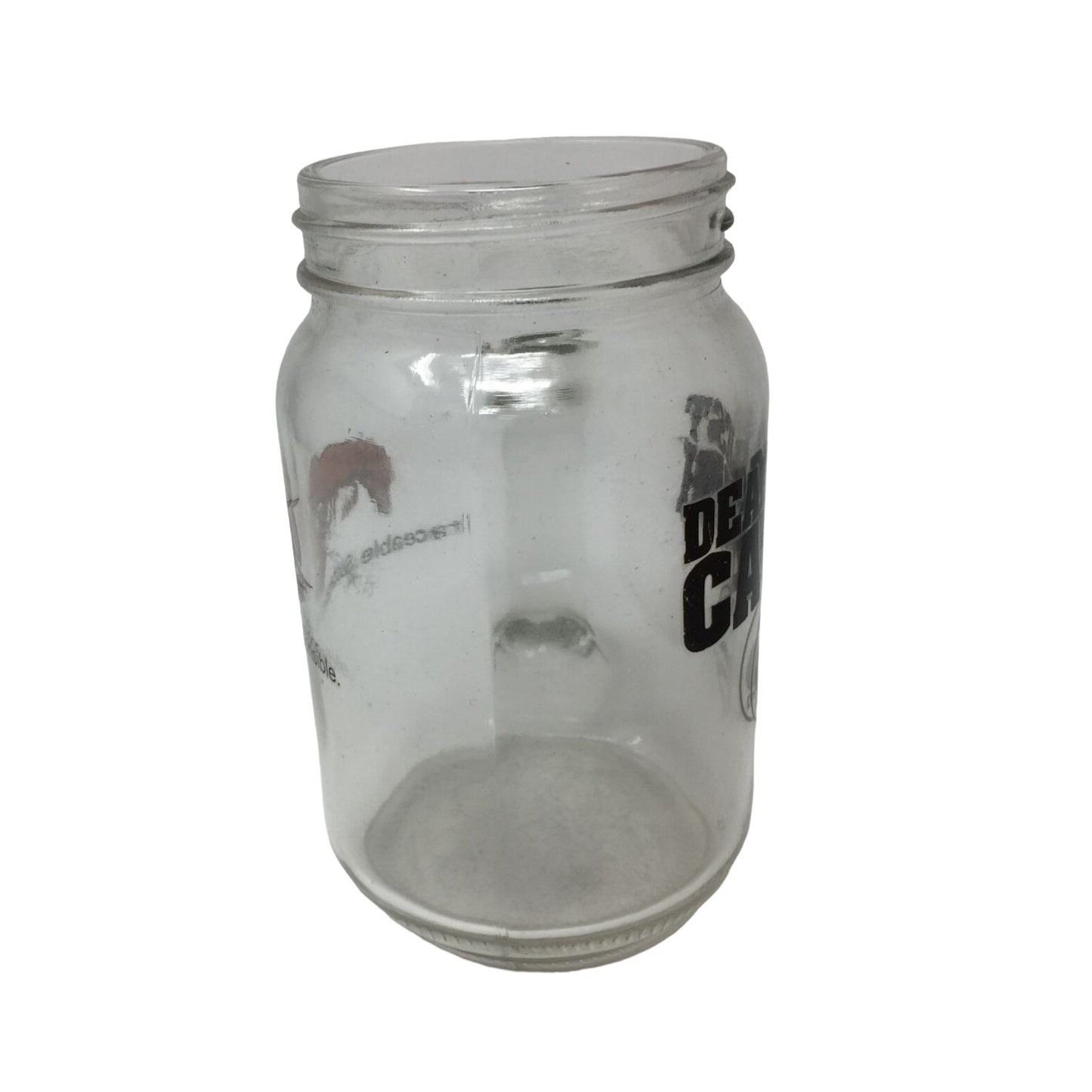 Red Lobster "Deadliest Catch" Handled Clear Glass Mason Jar Mug/Cup