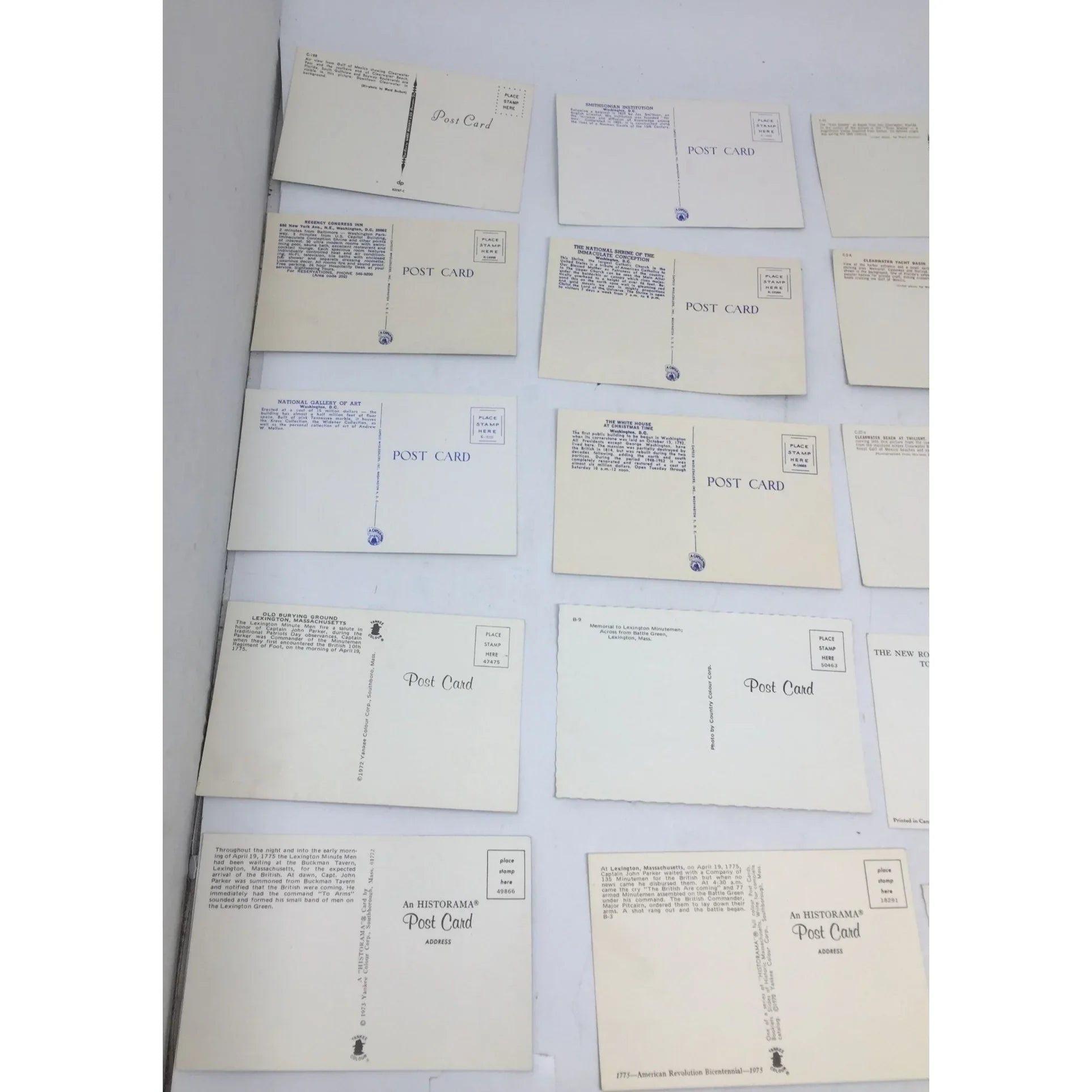 21 Assorted Postcards (Washington, D.C., Lexington, MA, Florida...) - A+ Stuff - Collectibles - A+ Stuff