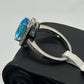 Brilliant Oval 3.60 Carat Blue Topaz Ring - Size 7.5 - Sterling Silver Setting