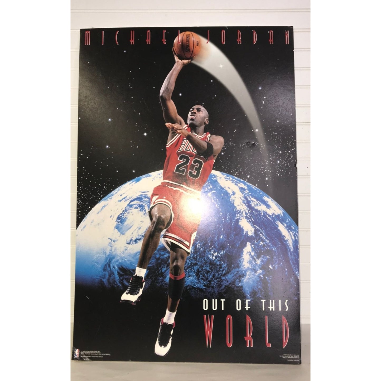 Vintage 1995 Michael Jordan #23 Out of This World Poster