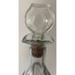 Vintage 3 Sided Clear Glass Decanter Bottle