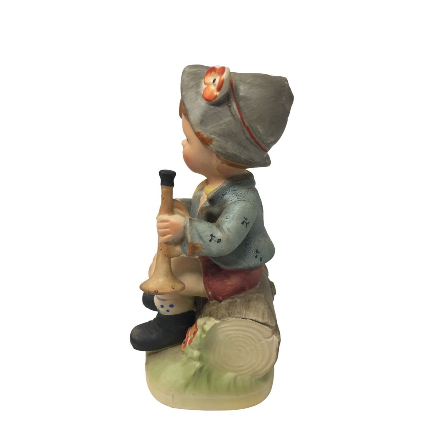 Vintage Napcoware Boy with Bugle Figurine - 6'' Tall