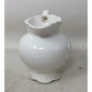 Vintage White Ceramic Embossed Handled Pitcher/Creamer Jug  and Bowl Set