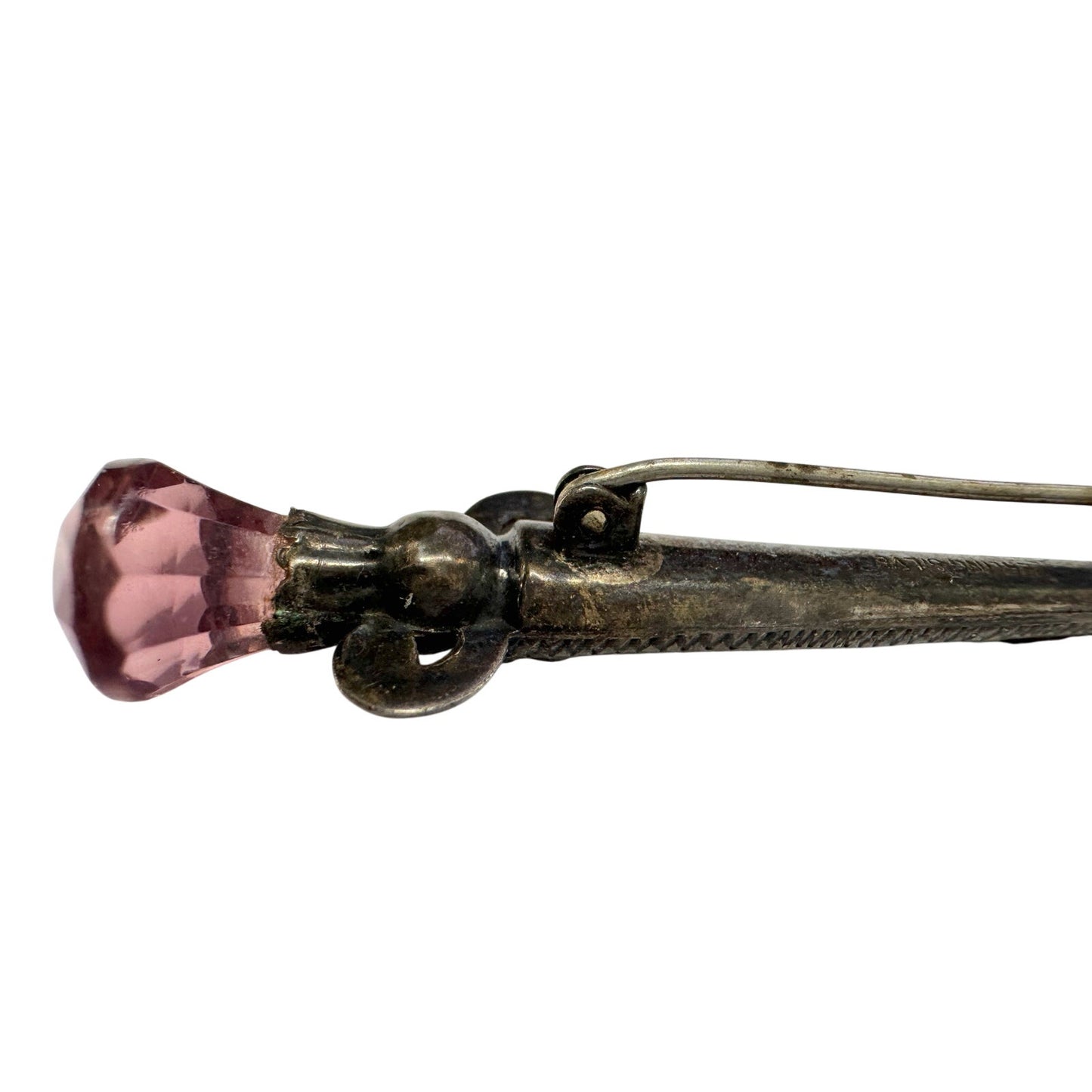 Antique Sword Shaped Scottish Dirk Brooch/Pin (Sterling Silver)