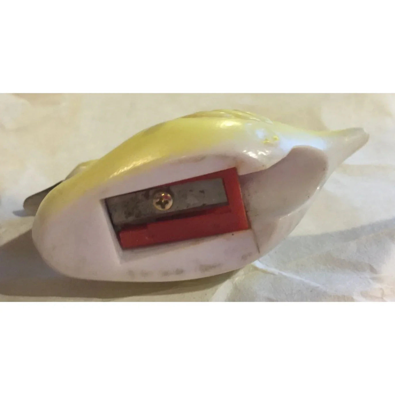 Vintage Yellow/Black Duck Pencil Sharpener Figurine - A+ Stuff