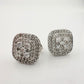 Radiant 1.00 Carat VS Lab Diamond Earrings - Sterling Silver Setting with Digital Appraisal & Light Up Gift Box