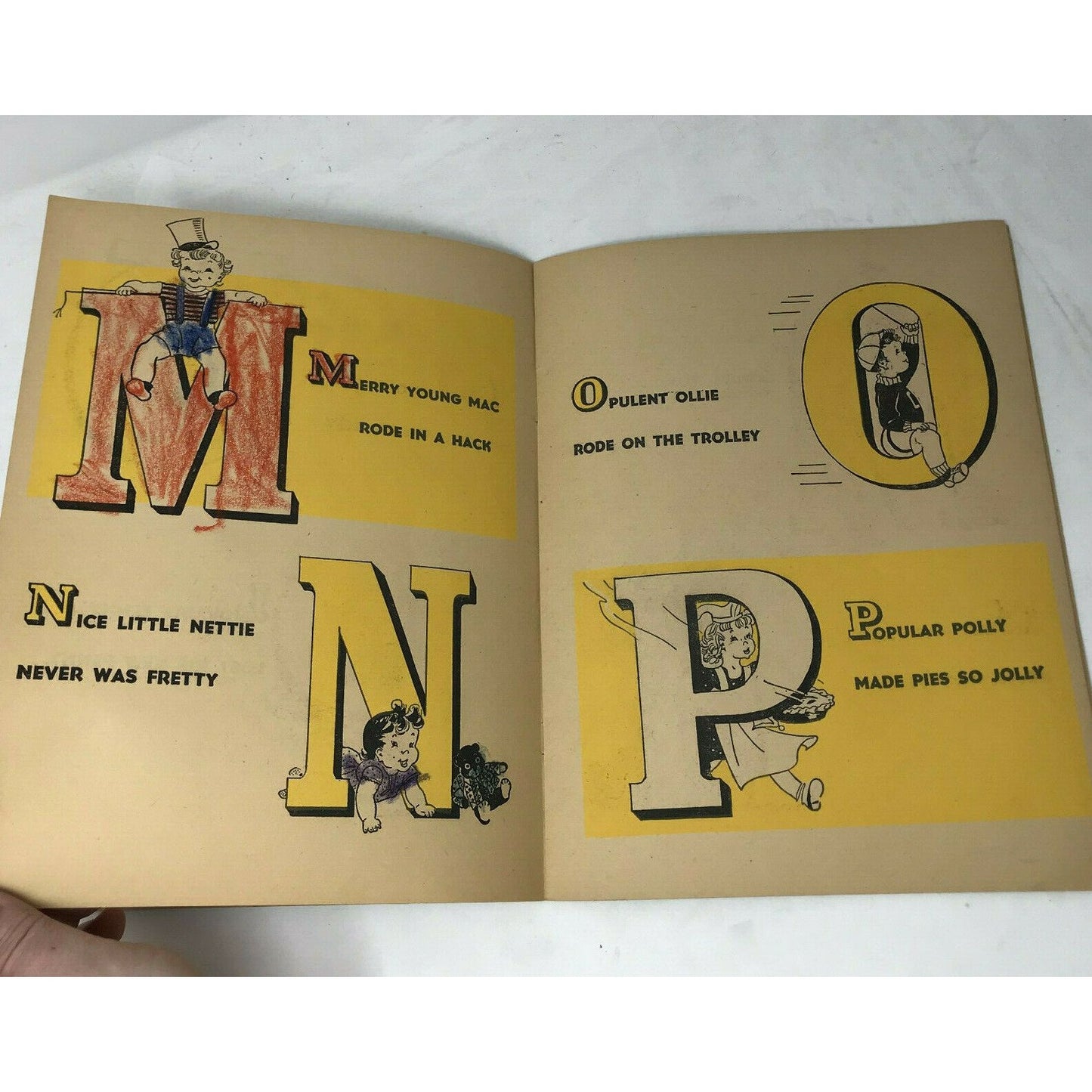 Vintage LITTLE FOLKS' ALPHABET Carolyn Wells (1944) ABCs - Classic Children's Book