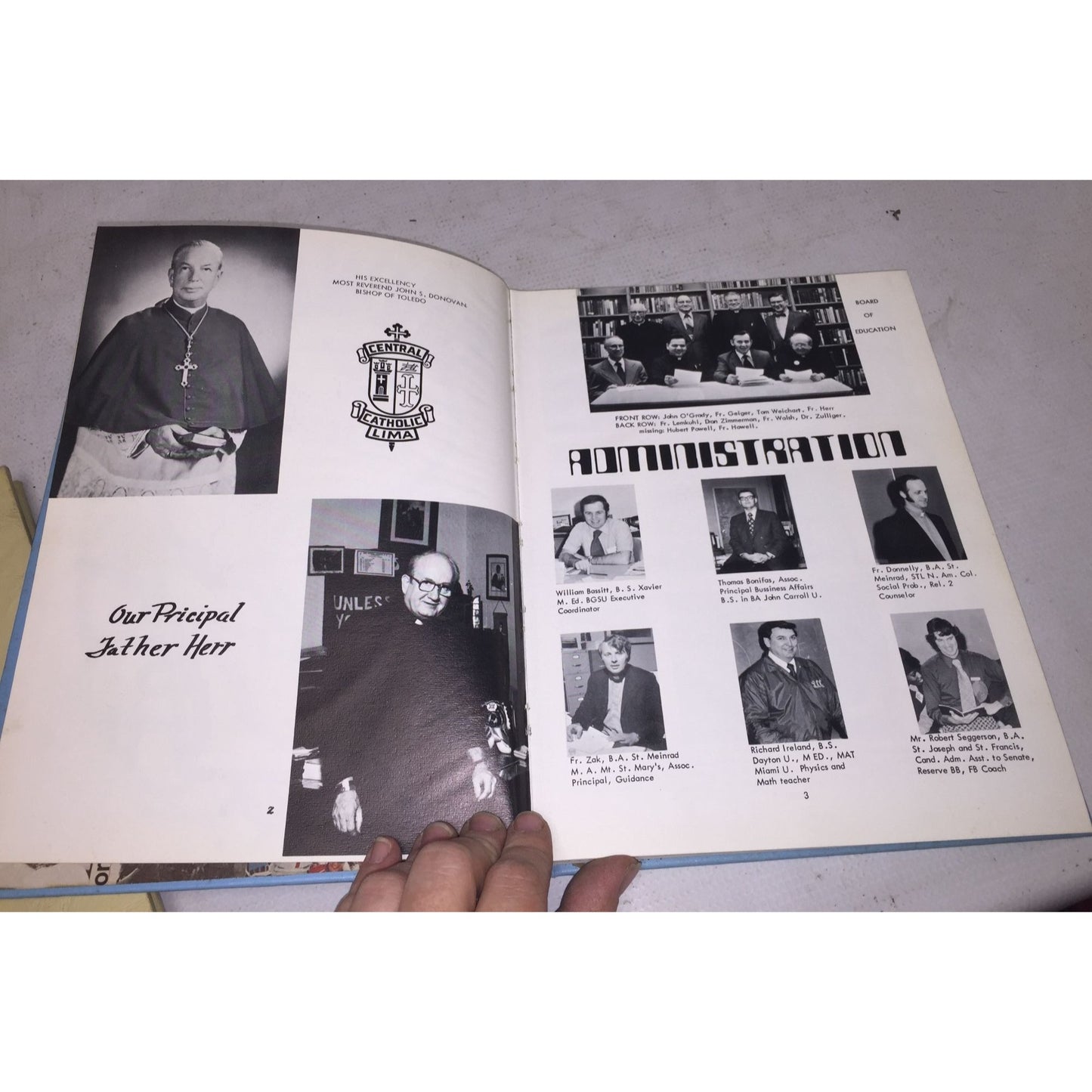 Vintage Lima Ohio High School Yearbook - Central Catholic 1973