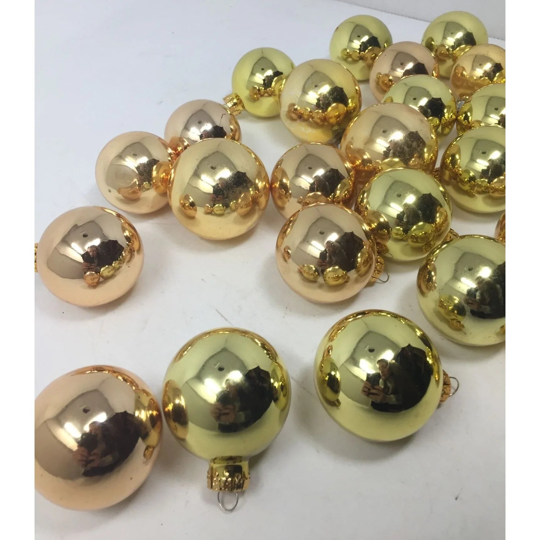 24 Gold Tone Christmas Tree Ornaments - A+ Stuff