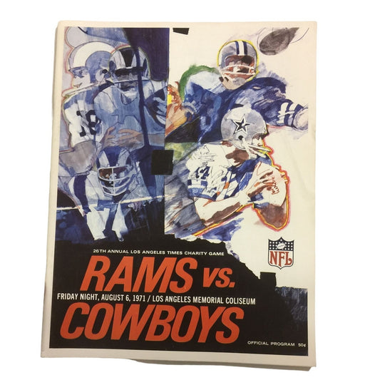 Los Angeles Rams vs Dallas Cowboys Vintage Collectible Official Program