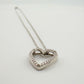 Simply Beautiful Sterling Silver Heart Necklace with Natural Diamond Accents