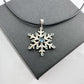 Fun and Festive London Blue Topaz Snowflake Necklace