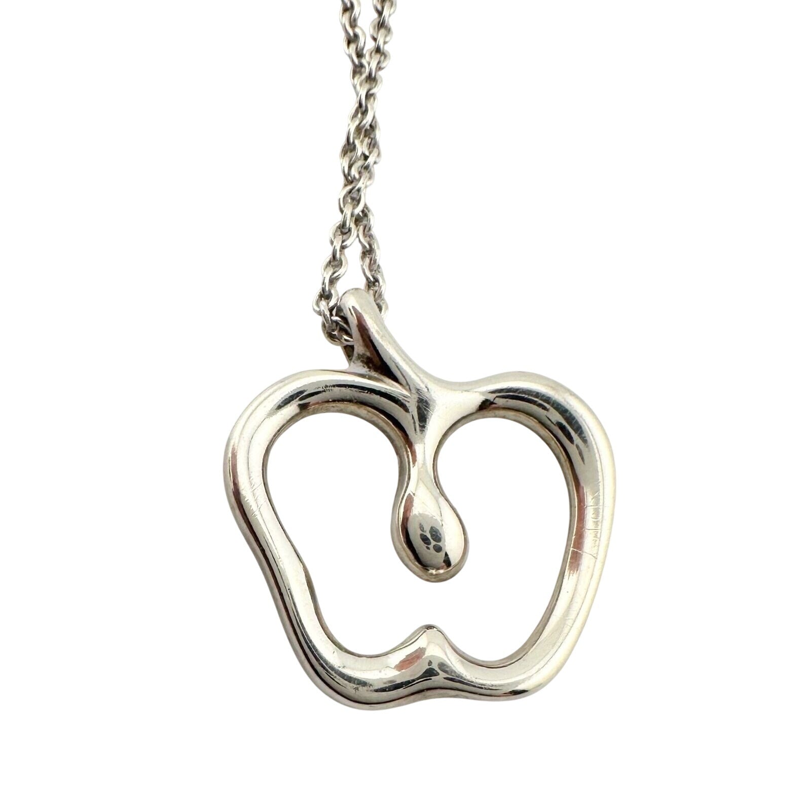 Tiffany & Co Apple Necklace in Sterling Silver - 15" Chain Tiffany & Co  A+ Stuff Necklace with Pendant