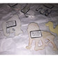 Set of 7 Vintage Zoo/Wild Animal Magnets- Giraffes, Elephant, Gorilla/Ape, Camel, Zebra, Lion - A+ Stuff