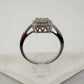 Eye-catching  1/4 Carat Natural Diamond Ring Illusion Set in Sterling Silver - Size 7 -  Beautiful!