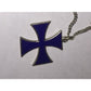 Vintage Unisex Cross Pendant 12" Chain Necklace