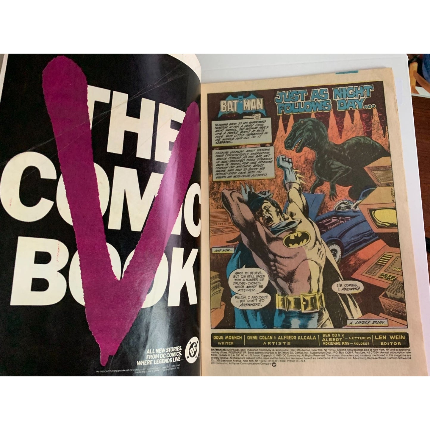 Vintage May 1985 "A Night in The life of Bat Man" Magazine Comic Book