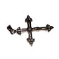 Womens Vintage Silver Crucifix Cross Pendant with Faux Diamonds