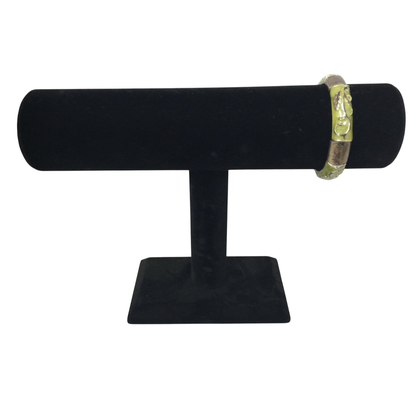 Women's Green and Silver Bangle Bracelet