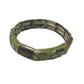 Women's Green and Silver Bangle Bracelet