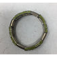 Women's Green and Silver Bangle Bracelet