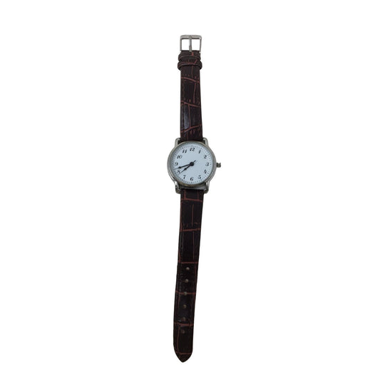 Women's Toni Wristwatch Stainless Steel with Brown Faux Leather Band