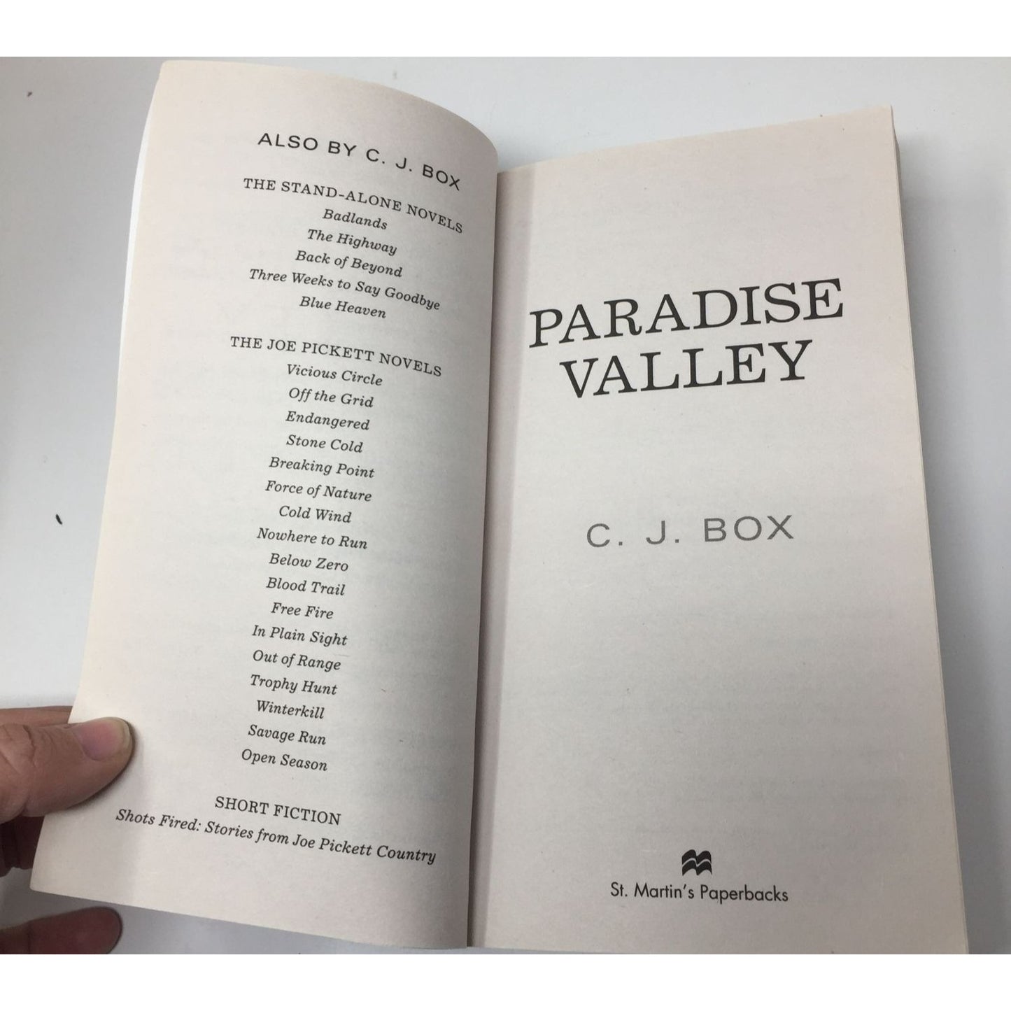 Paradise Valley A Highway Novel Paperback book by C.J. Box