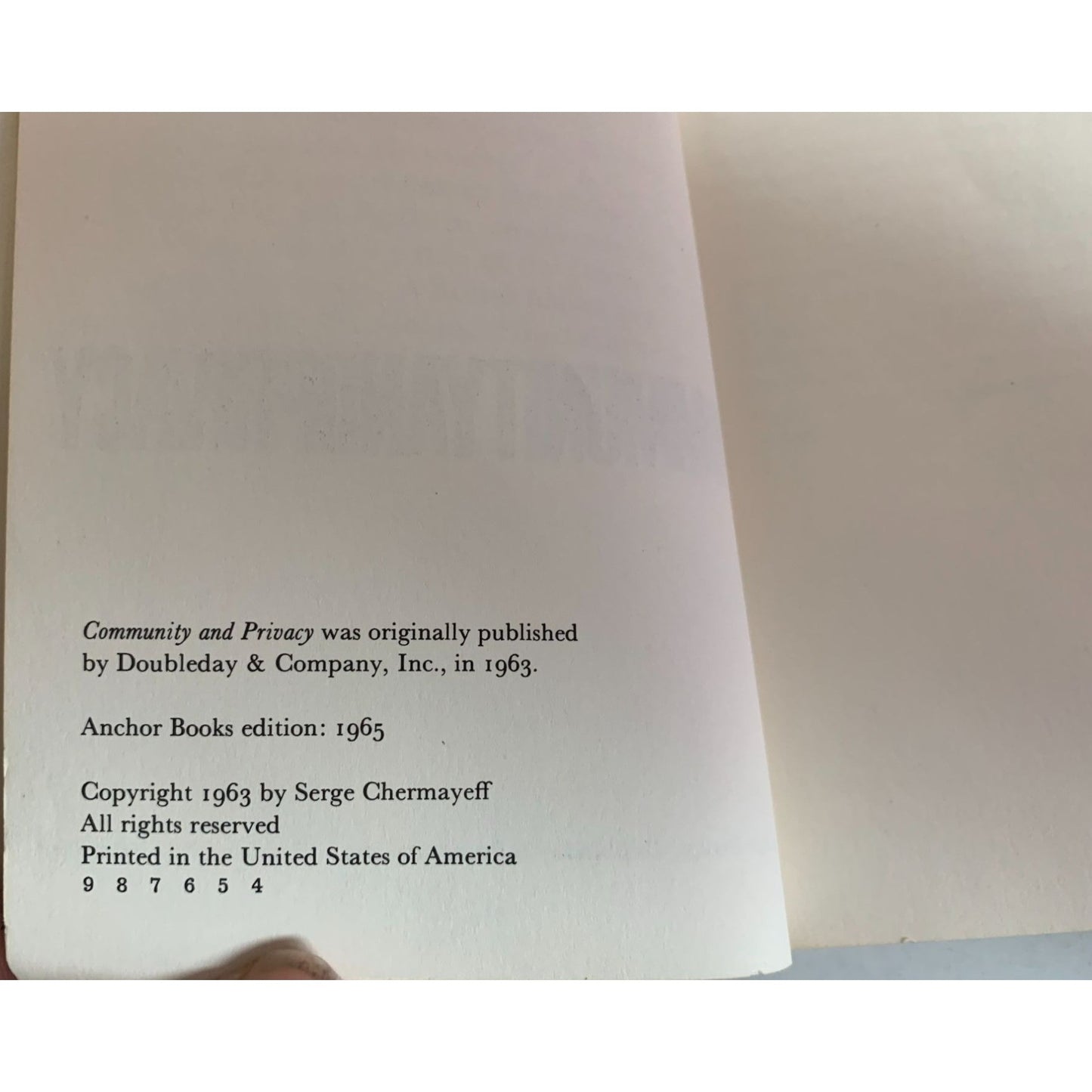 Community and Privacy: Toward a New Architecture of Humanism - Serge Chermayeff & Christopher Alexander