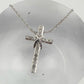 Beautiful Detailed 1/4 ct Diamond Cross Necklace - Sterling Silver