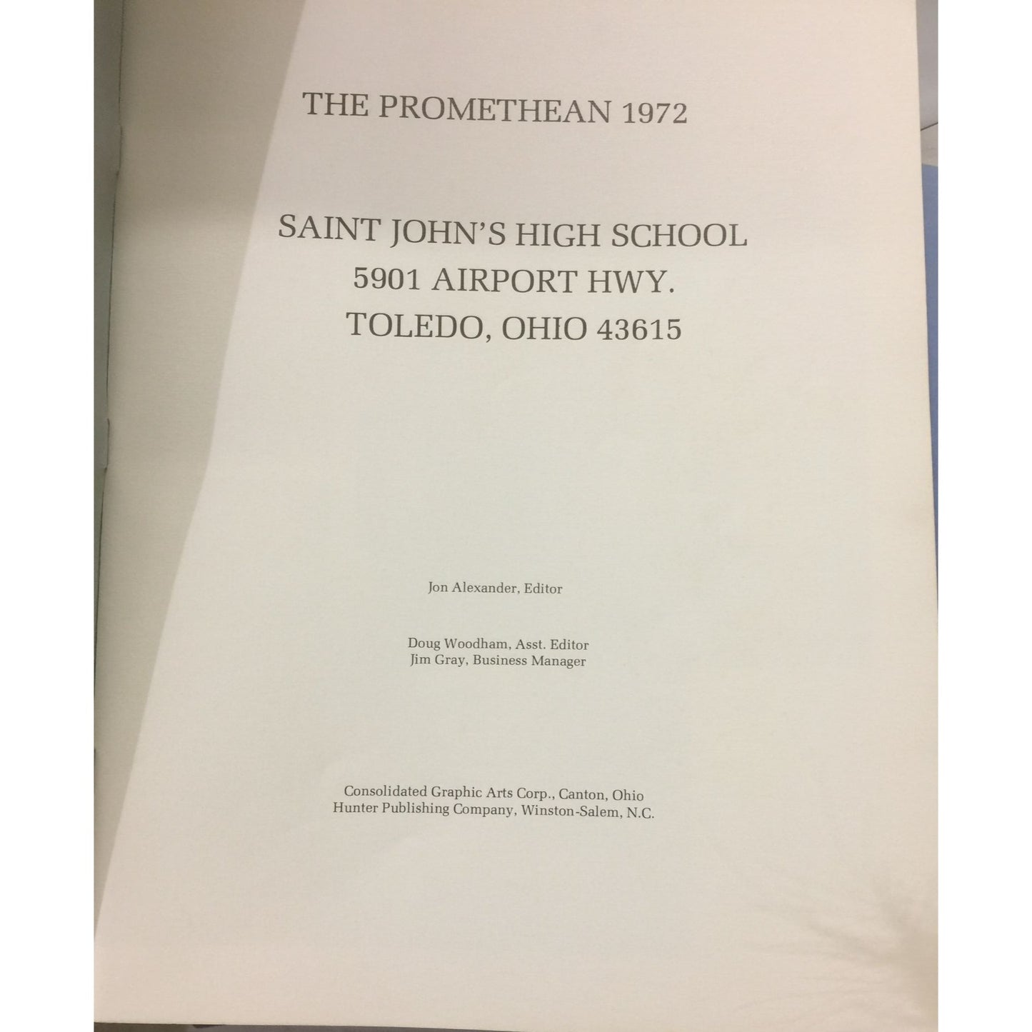 Vintage 4 Volume Set- The Promethean 1972 Saint John's High School Yearbooks