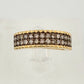 Elegant 3/4 Ct Diamond 2 row Anniversary Ring 14kt Gold Over Sterling Silver