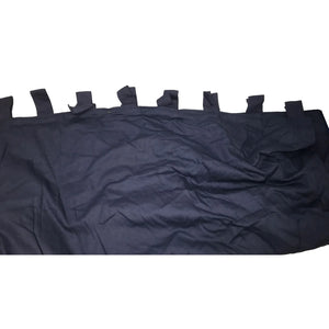 Set of 2 Navy Blue Tabbed Curtains - 84 inches long 40 inches wide